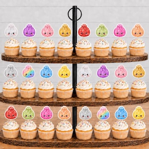 Glitter Dumplings Cupcake Toppers 12pc, 24pc, 36pc Dumplings 24pc