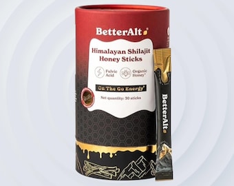 Palitos de Shilajit del Himalaya / Ácido fúlvico, miel orgánica, canela (30 palitos)