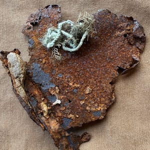 Rustic Metal Heart 1 (6 - 6 1/2") Piece Found on the Beach of Ninilchik, Alaska