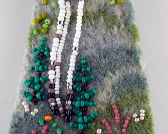 SPRING BIRCH bead and felt pin kit