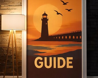 Coastal Wall Art – Sea, Sunset, Home Decor - Digital Download
