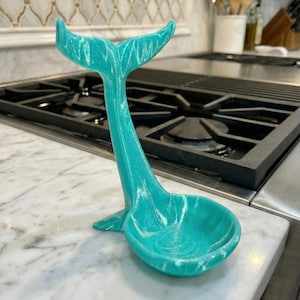 3D Printed Whale Spoon Holder, Kitchen Spoon Rest, Countertop Utensil Stand