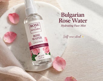 Bulgarische Rosenwasser Gesichtswasser, feuchtigkeitsspendendes Gesichtsnebel, Rosa Damascena Blütenwasser