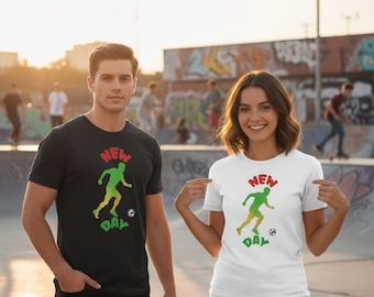 Soccer tee Silhouette Graphic Shirt: Soft Cotton Unisex Summer Style