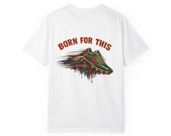 Camiseta deportiva con estampado de zapatillas "Nacido para correr"