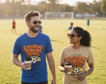 Retro Soccer T-Shirt: Bold Typography, Grunge Vintage Style, Unisex Cotton Tee