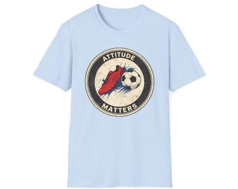 Attitude Matters Soccer Logo T-Shirt | Vintage Cleat and Ball