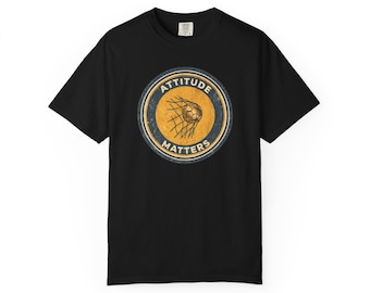 Attitude Matters Rocket Logo T-Shirt | Retro Space Badge Tee