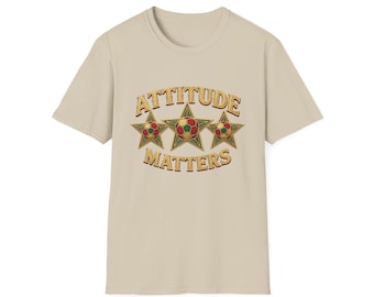 Attitude Matters stars shirt | Retro camouflage stars tee