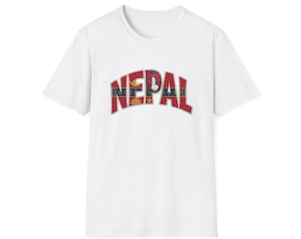 Nepal flag typography T-Shirt | Nepal graphic tee, country pride