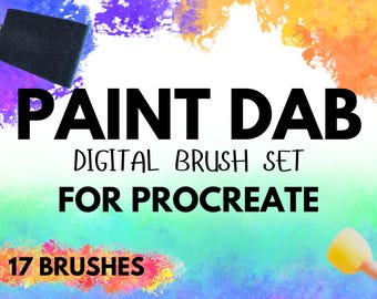 Paint Dab Brush Set for Procreate | 17 Sponge & Dabber Texture Brushes | Paint Dabs, Sponge Effects And Fun Backgrounds