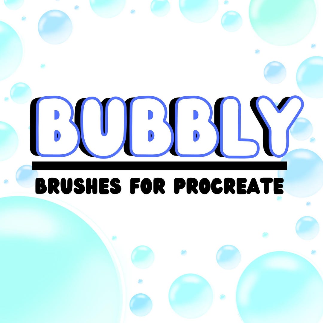 Bubble Brush Set for Procreate | 16 Realistic Bubbles Brush Stamps ...