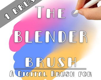 Pędzel Blendera do Procreate | 1 pędzel do blendowania | Płynnie blenduje wszystko w Procreate | Cyfrowy pędzel
