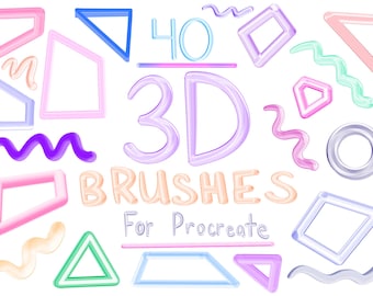 Zestaw pędzli 3D do Procreate – do kaligrafii, liternictwa i rysowania – 40 pędzli