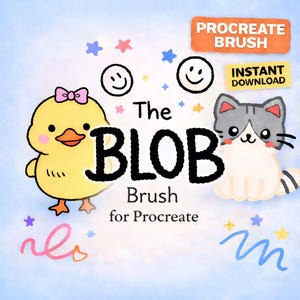 Pincel de manchas para Procreate / Pincel adorable para Procreate, pincel de garabatos, pincel kawaii, pincel de pegatinas / Descarga digital / Para principiantes y profesionales