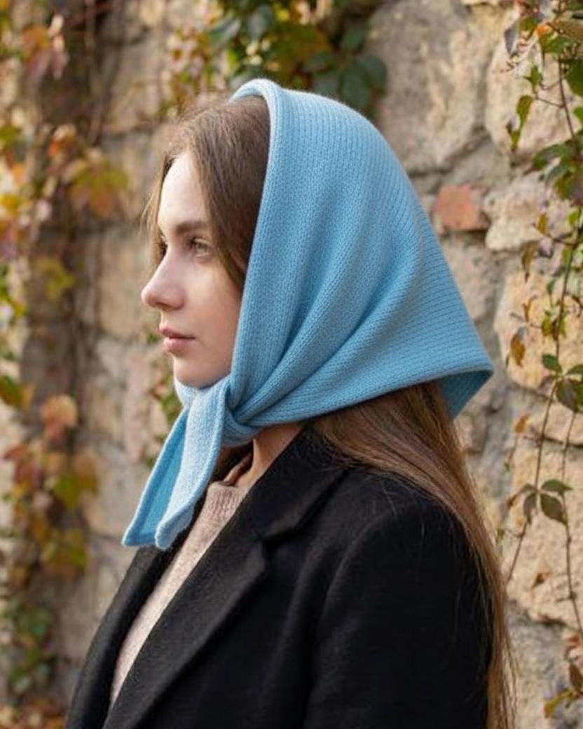 Easy Triangle Scarf Knitting Pattern PDF | Beginner Knit Neck Scarf ...
