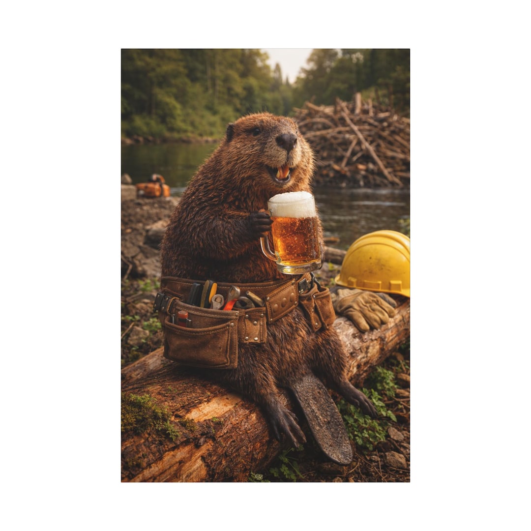Hardworking Beaver After Work Beer - Etsy