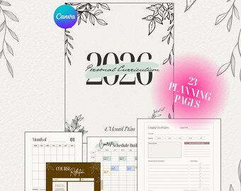 Personal Curriculum Planner | 4-Month Personal Growth Workbook | Self Guided Learning Planner | Digital Productivity Planner 2026