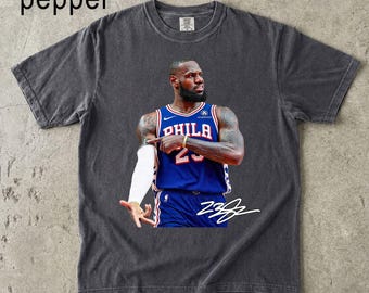 Basketball King Graphic Tee Bron Classic Tee, LeBron #23 Basketball Fan Gift, Philadelphia Shirt, Retro Logo Graphic, Unisex Fit, Game Day