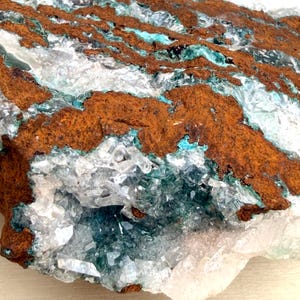 Aurichalcite on Calcite - Ojuela Mine, Mapimí, Durango, Mexico - 134.5 g