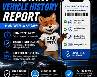 Instant Carfax Vehicle History Report + History-Based Valuation | Affordable VIN Check