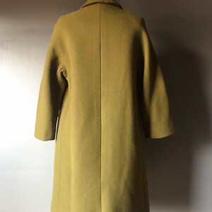 Vtg 60s Mod Olive Wool Coat image 6