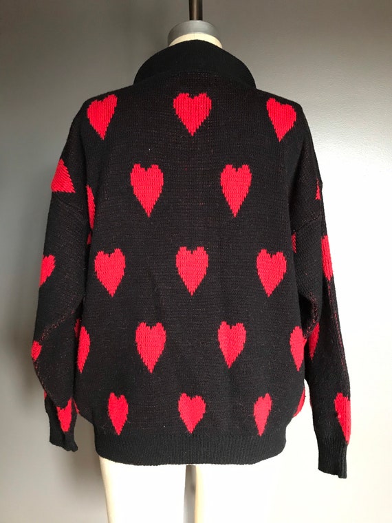 Vtg 80s 90s Heart Sweater / Pullover Knitwear - image 4