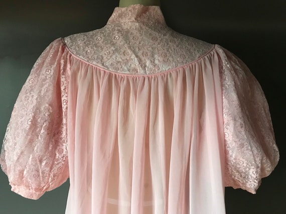 Vtg 60s Bed Jacket / Slip Robe / Nightgown - image 6
