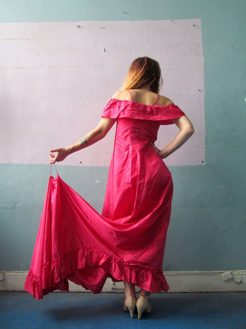 Vtg Flamenco Train Dress / Ball Gown image 6