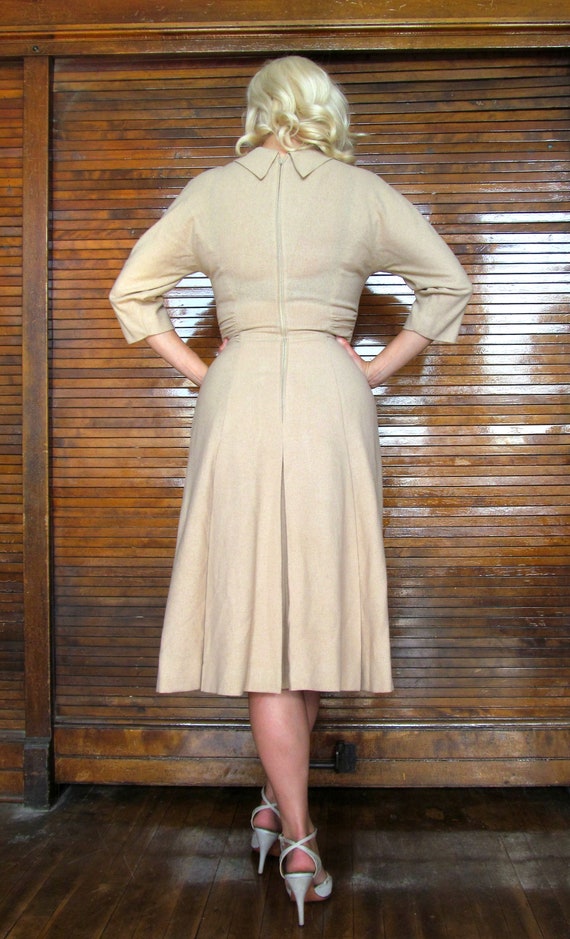 Vtg 50s Wool Wiggle Dress / R & K Original - image 6