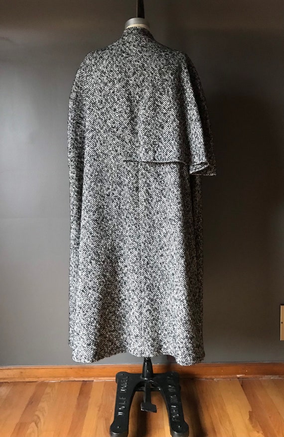 Vtg 70s Tweed Cape Coat - image 4