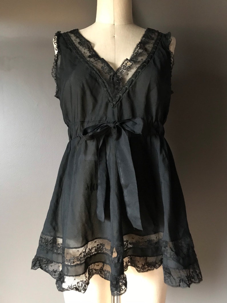 VTG Christian Dior noir nuisette nounours image 2