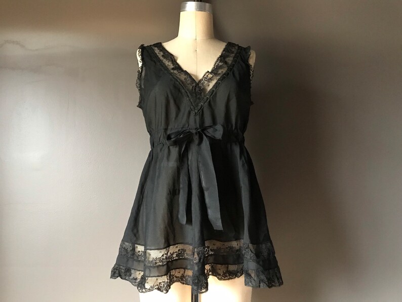 VTG Christian Dior noir nuisette nounours image 1