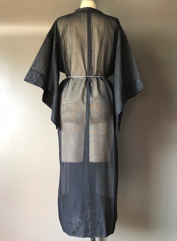 Vtg 80s 90s Sheer Kimono Dress - image 4