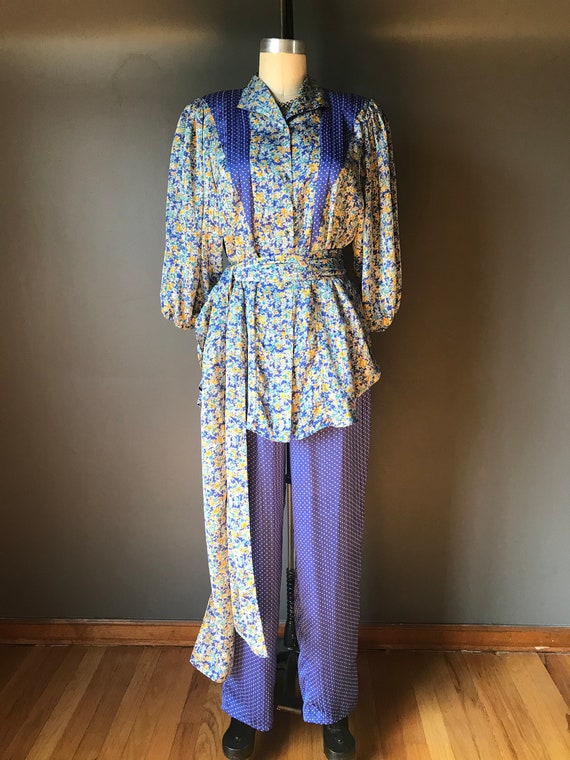 Vtg 80s Diane Freis / Three Piece Pant Outfit - image 1