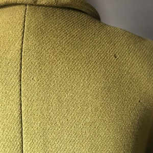 Vtg 60s Mod Olive Wool Coat image 9