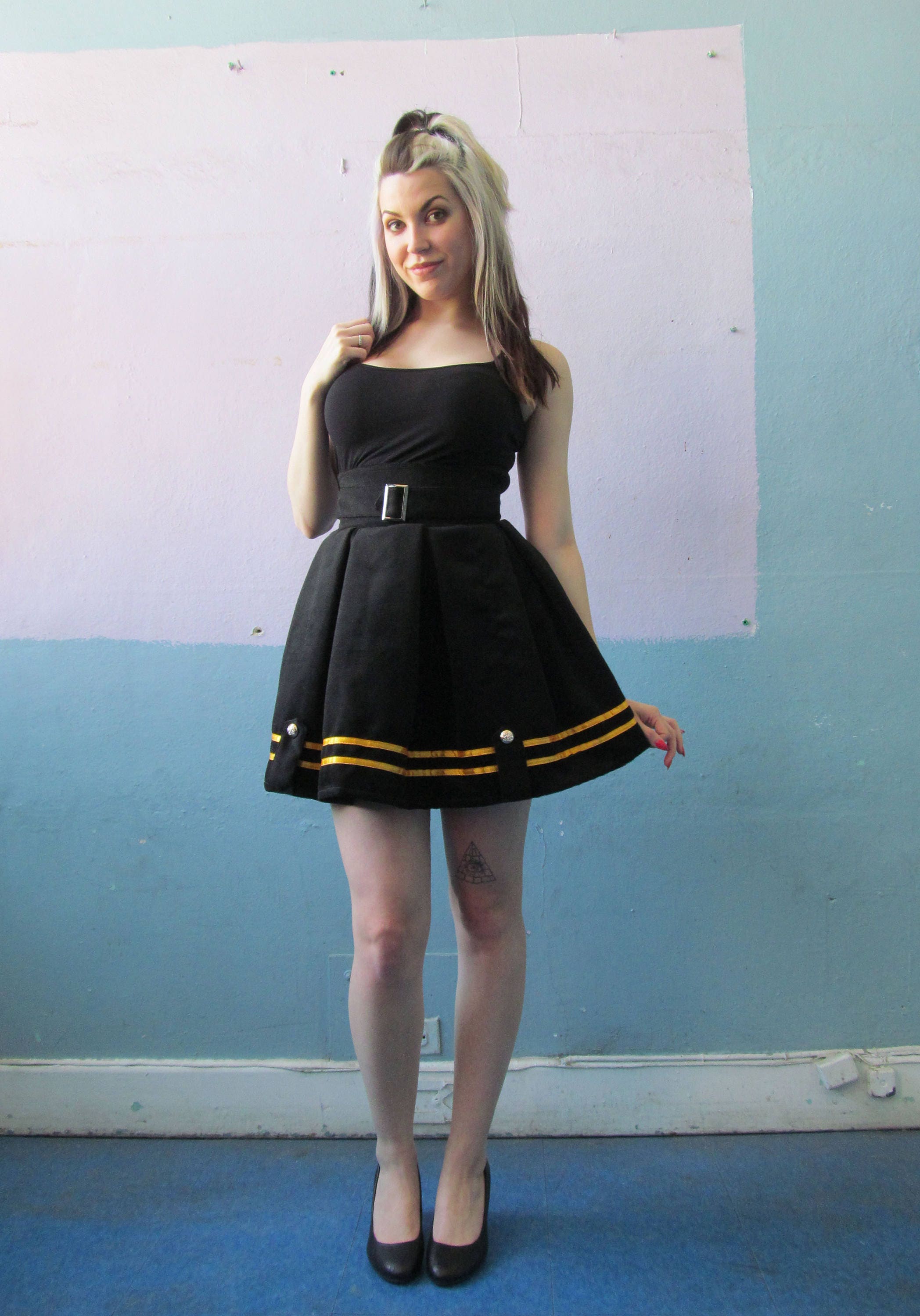 Vtg 90s Uniform Pleated Skirt / Marching Band / Goth Style Etsy