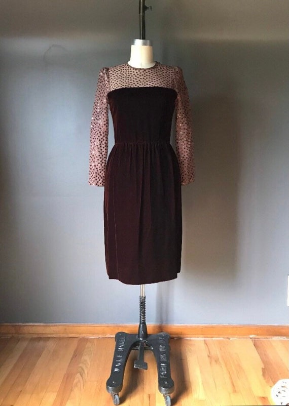 Vtg 70s 80s Bill Blass Cocktail Dress