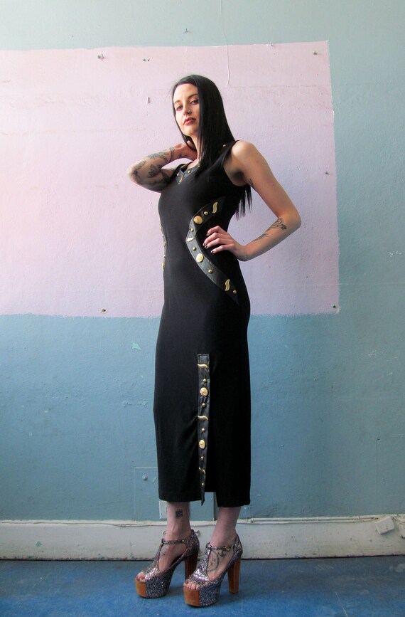 Vtg 90s Studded Dress / Warrior Princess - image 4