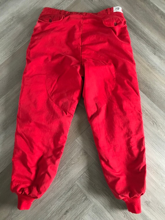 Vtg 60s 70s Red Outdoor Insulated Sport Pants - image 6