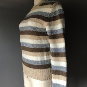 Vtg Braemar Earth Tone Striped Sweater / Scottish Shetland Wool image 9