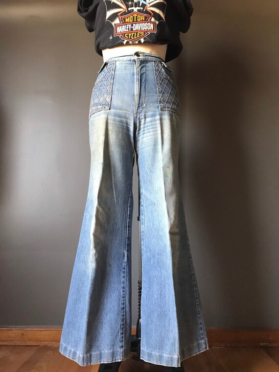 Vtg 70s Bell Bottom Jeans