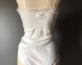 Vtg 50s 60s Slip Bodysuit Romper