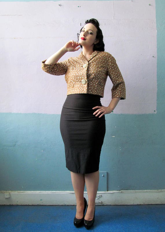 Vtg 40s 50s Crop Jacket / Short Jacket / Cropped B