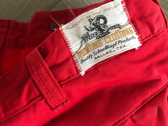 Vtg 60s 70s Red Outdoor Insulated Sport Pants - image 4