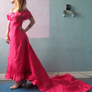 Vtg Flamenco Train Dress / Ball Gown image 9