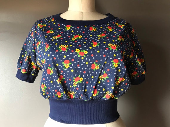 Vtg 70s Darling Crop Top Shirt - image 7