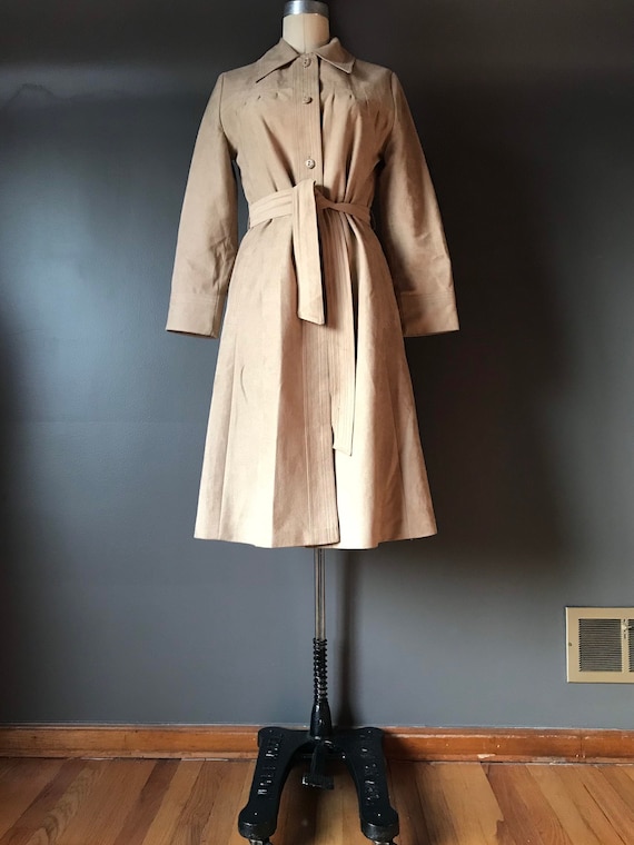 Vtg 70s Lightweight Lanson All Weather Wear Belted