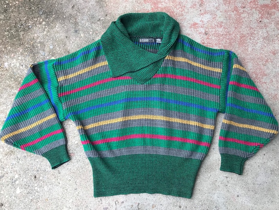 Vtg 80s Gitano Cowl Neck Sweater - image 4