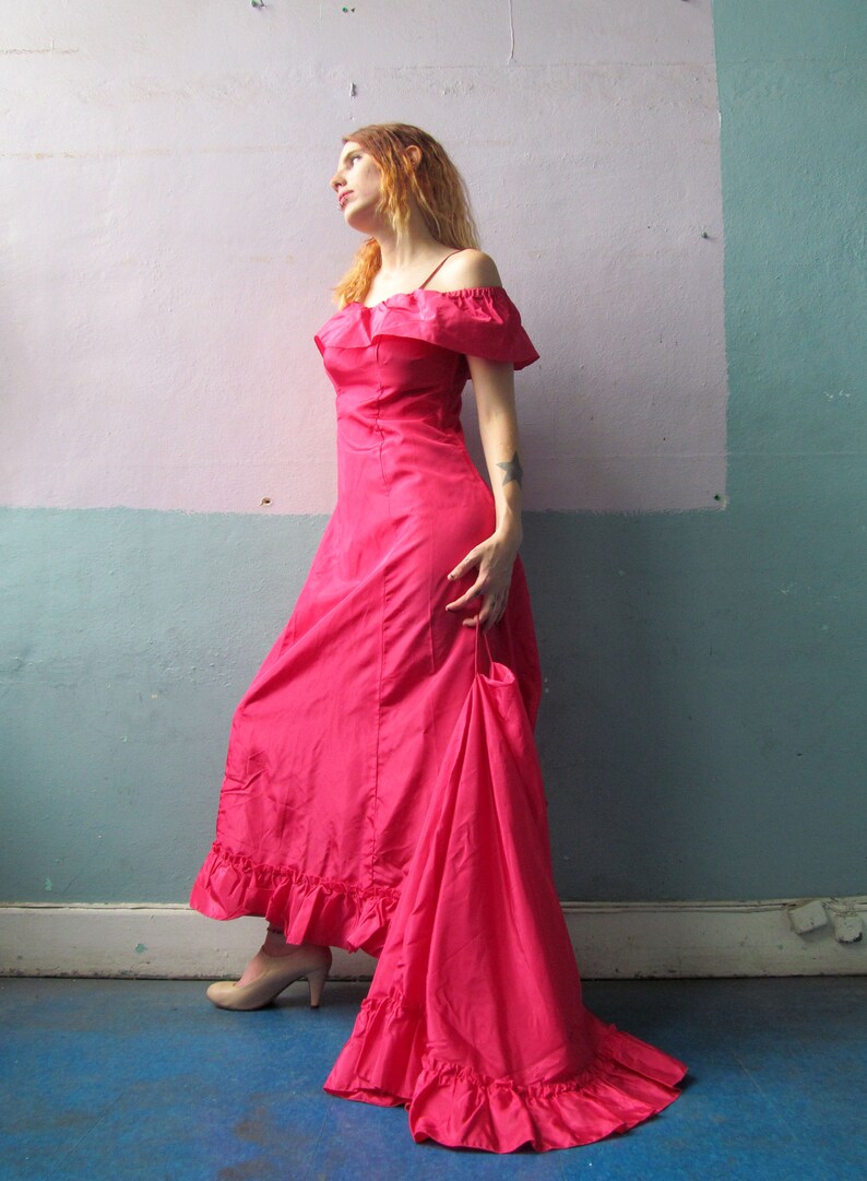 Vtg Flamenco Train Dress / Ball Gown image 3
